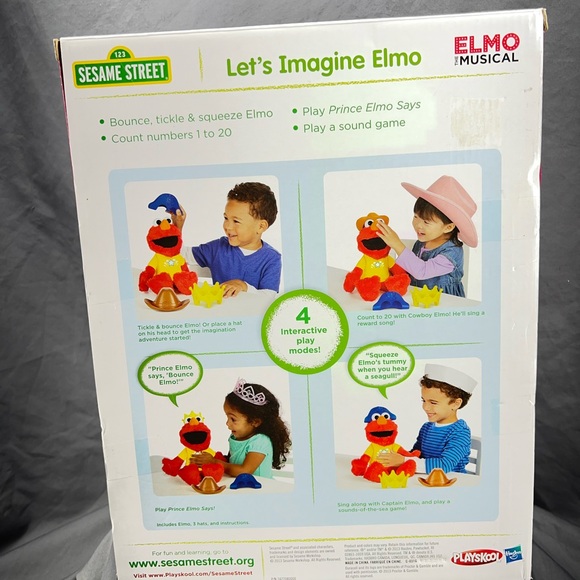 Sesame Street Elmo the Musical “Let’s Imagine Elmo” Stuffed Animal Doll in Box - Picture 5 of 6